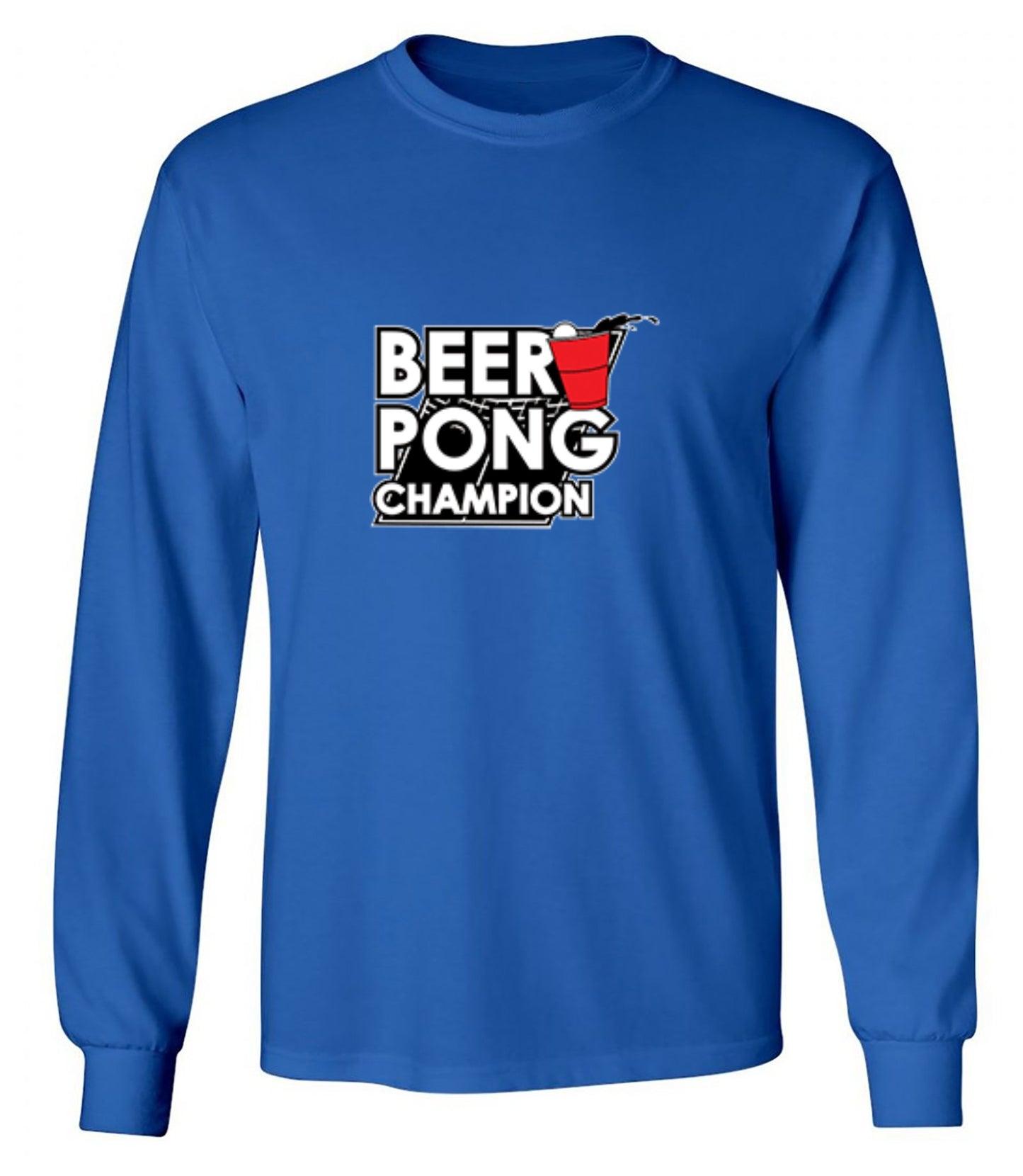 Funny T-Shirts design "Beer Pong Champion T-Shirt - Long Sleeve"