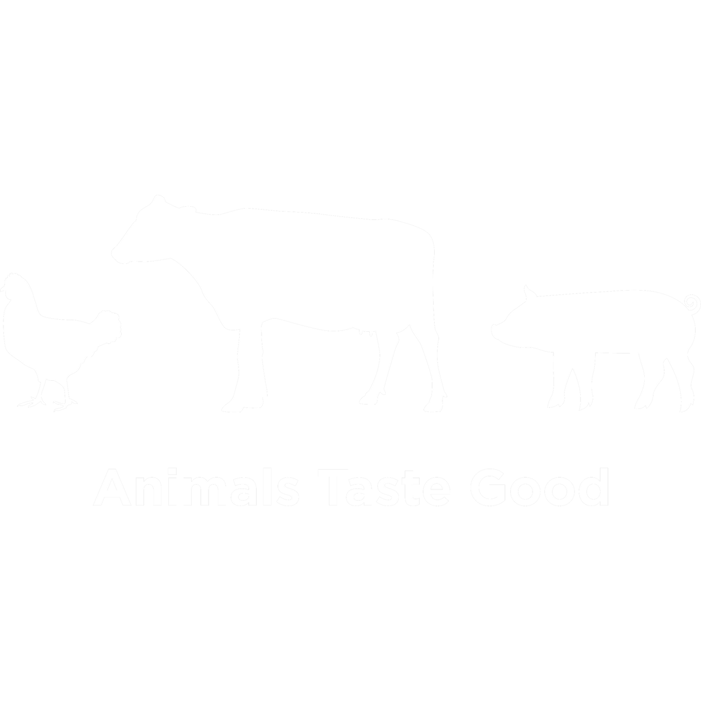 Funny T-Shirts design "Animals Taste Good"