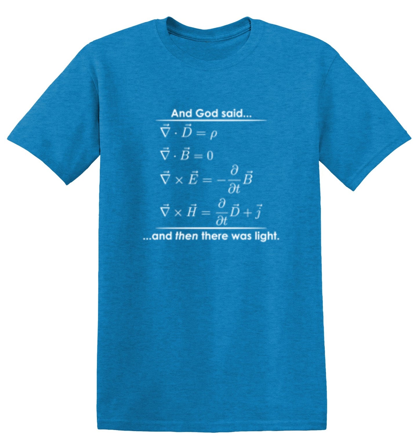 Funny T-Shirts design "And God Said And Then There Was Light"