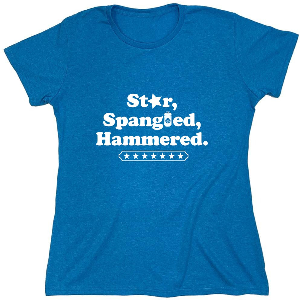 Funny T-Shirts design "Star Spangled Hammered - Funny Patriotic Shirt - Womens"