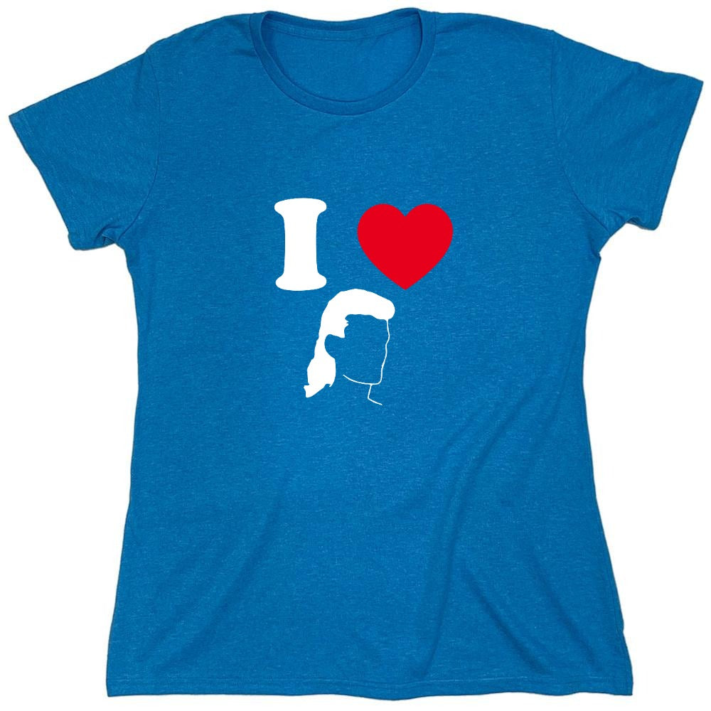 Funny T-Shirts design "I Love Mullets - Womens"