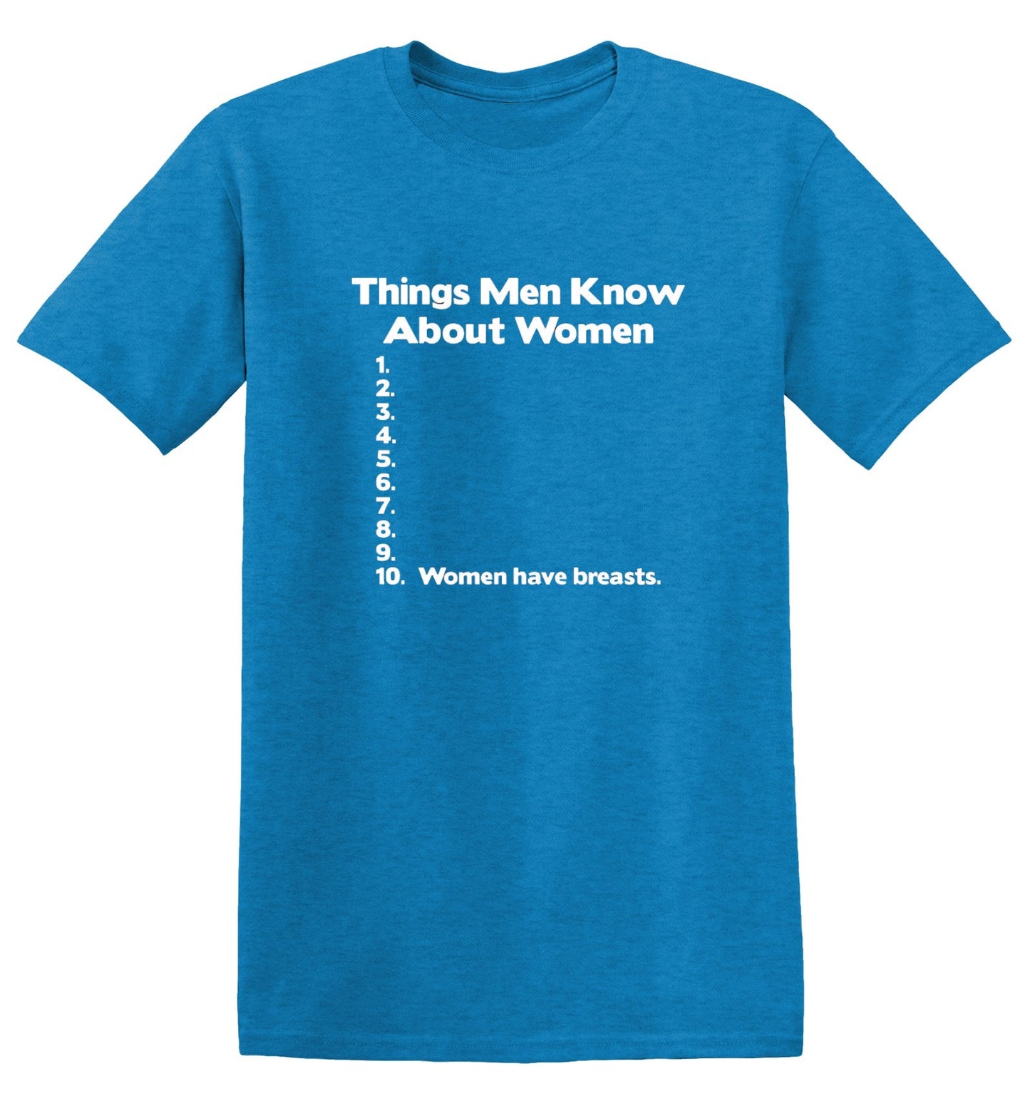 Funny T-Shirts design "Things Men Know About Women"