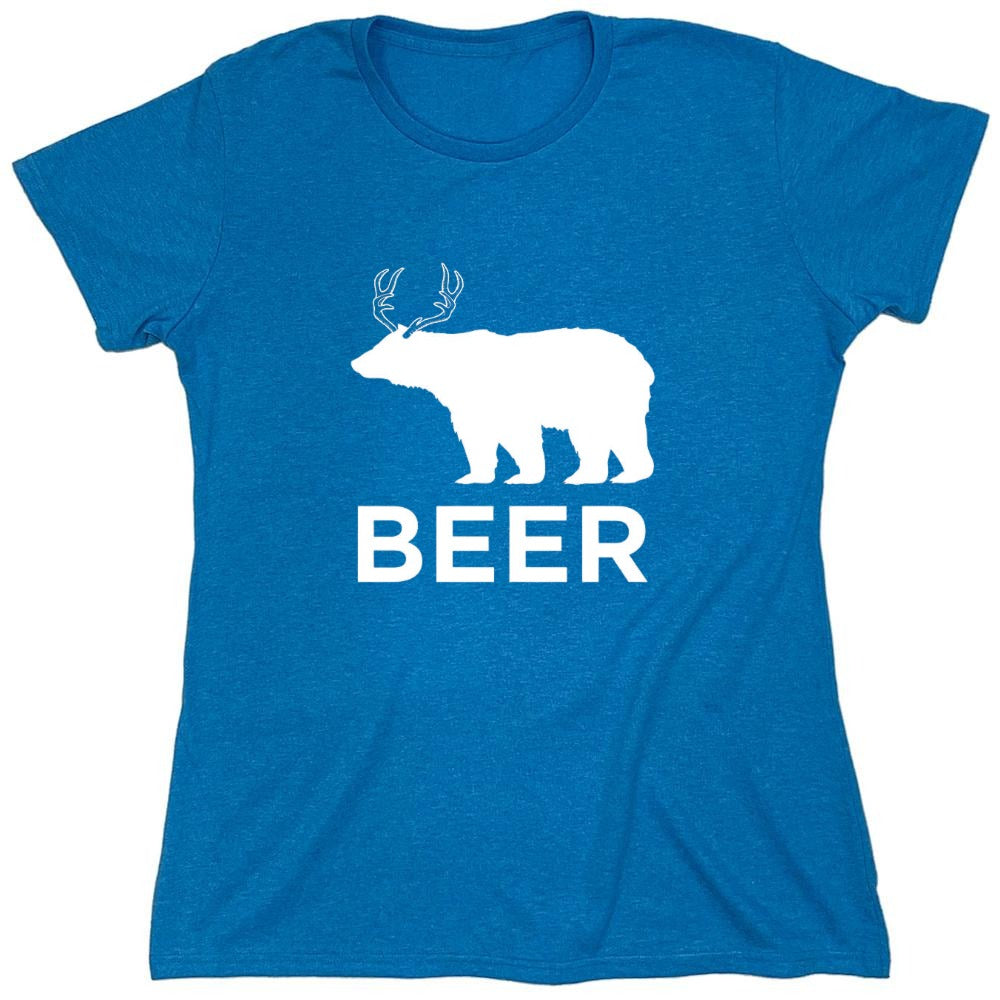 Funny T-Shirts design "Beer Animal Graphic T-Shirt - Womens"