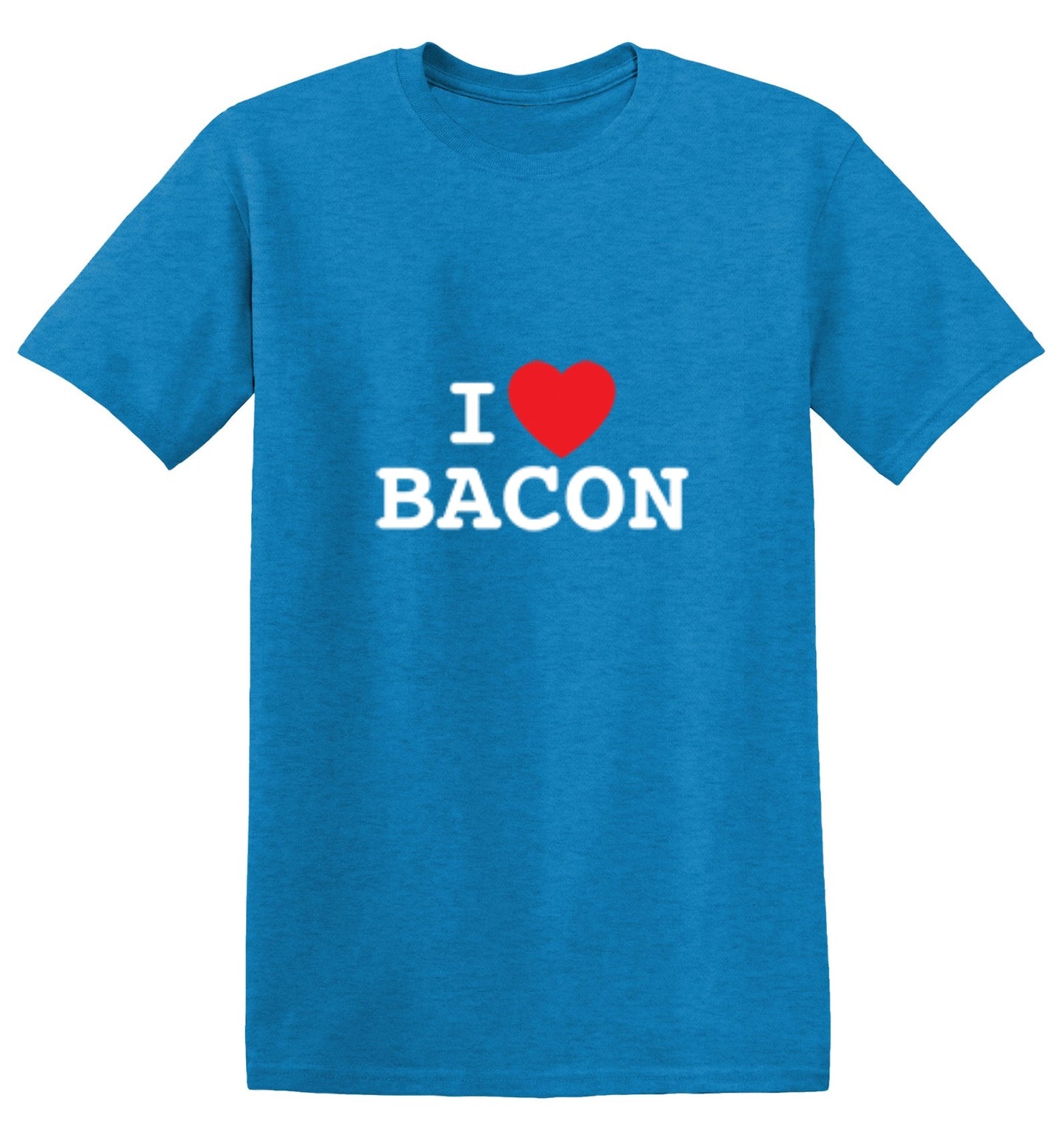 Funny T-Shirts design "I Love Bacon"