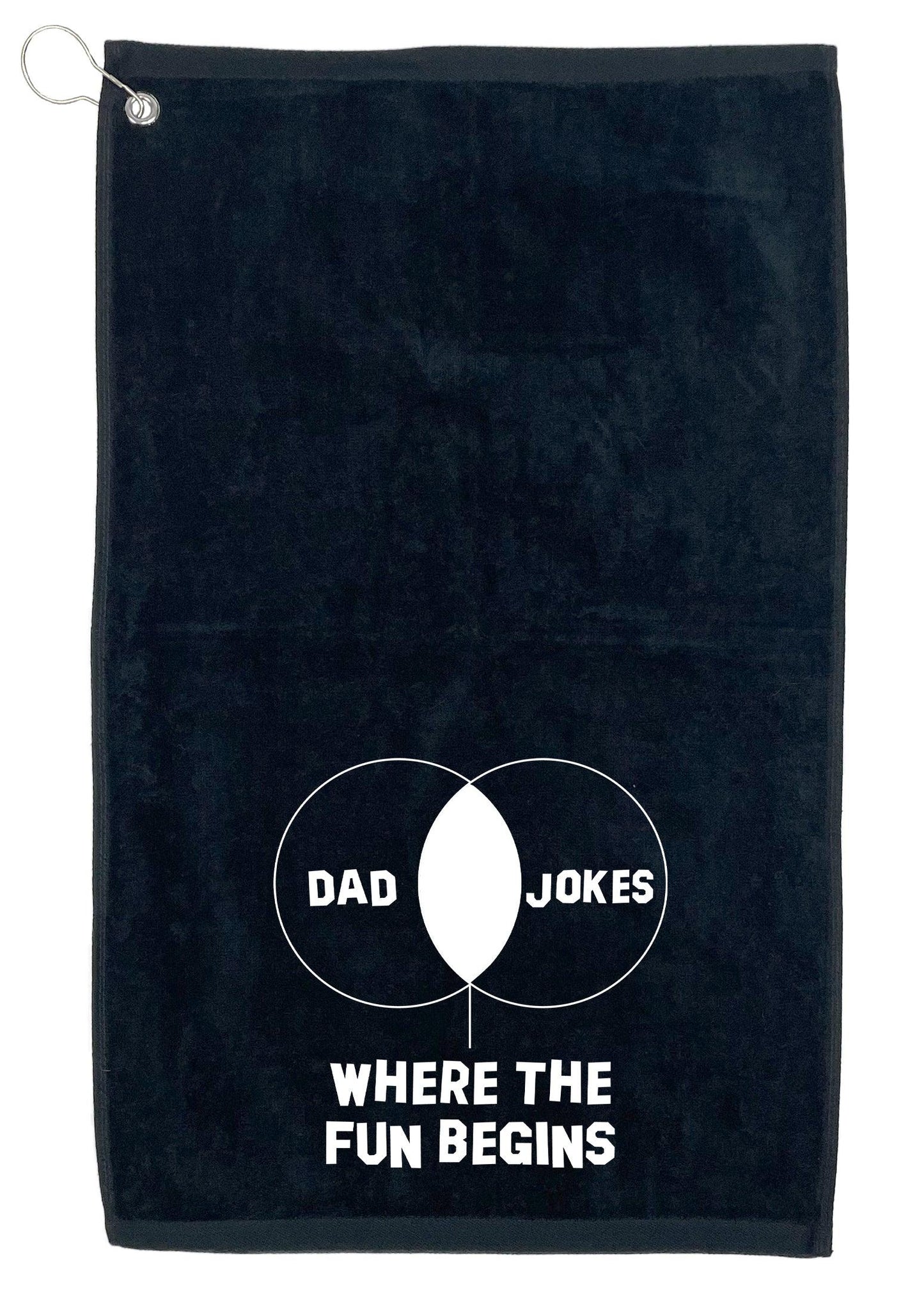 Funny T-Shirts design "Dad Jokes! Where The Fun Begins, Golf Towel"