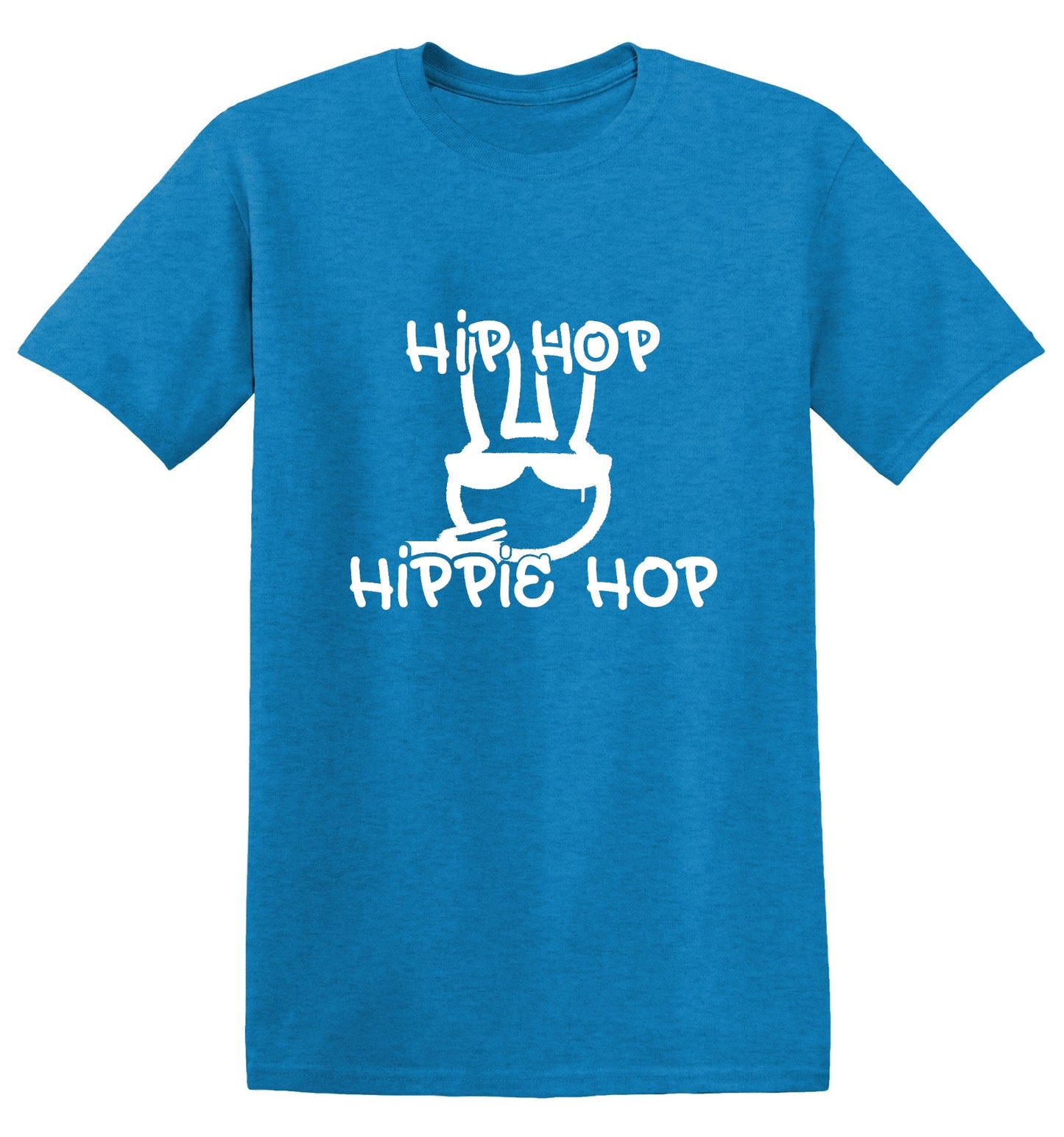 Funny T-Shirts design "Hip Hop Hippie Hop - Ring Spun Tee"