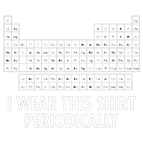 Funny T-Shirts design "I Wear This Shirt Periodically"