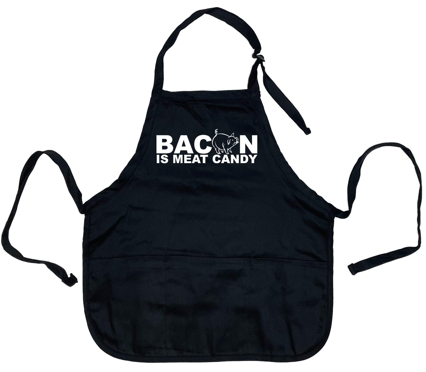 Funny T-Shirts design "Bacon Is Meet Candy Apron"