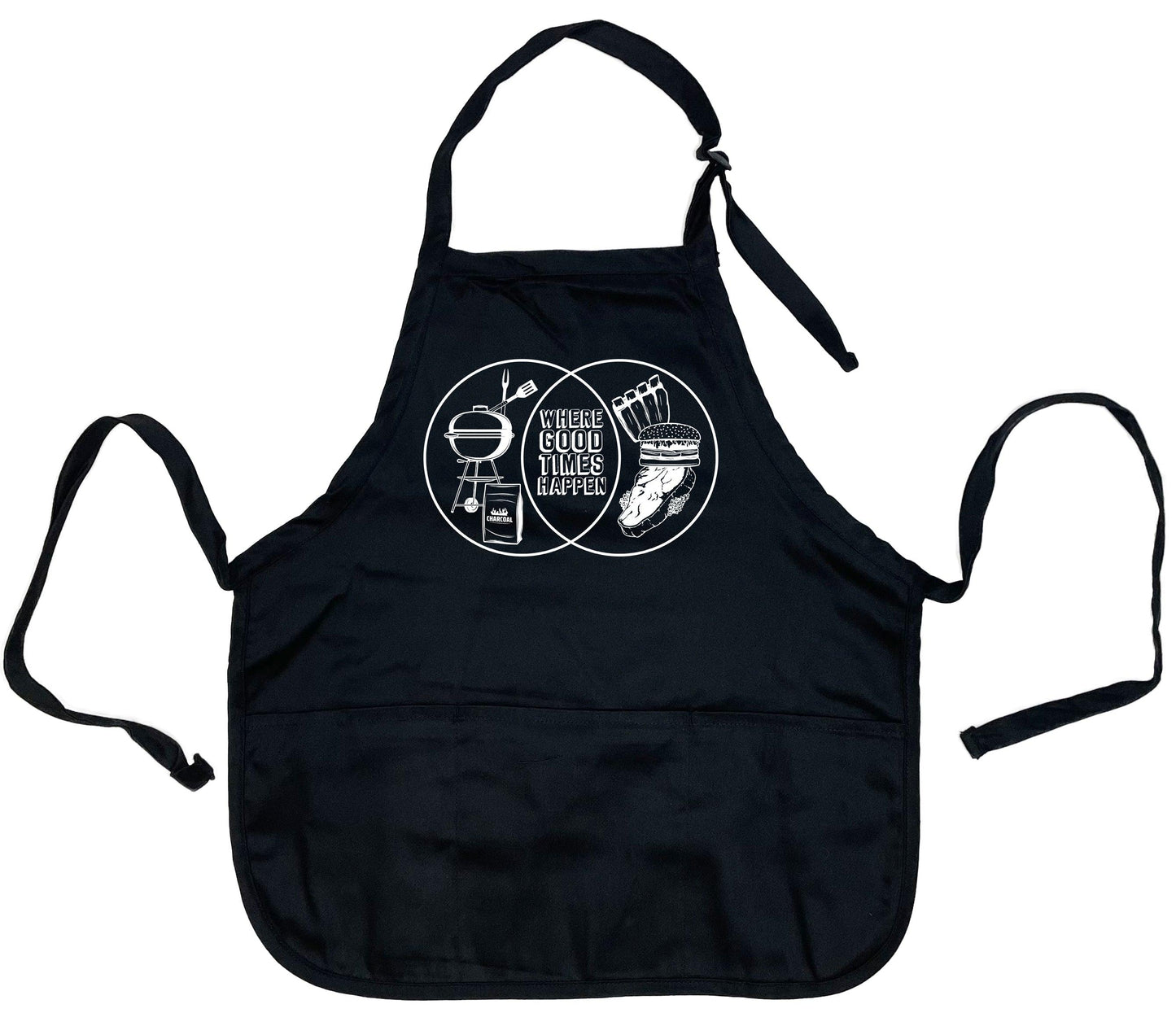 Funny T-Shirts design "Where Good times Happen Apron"