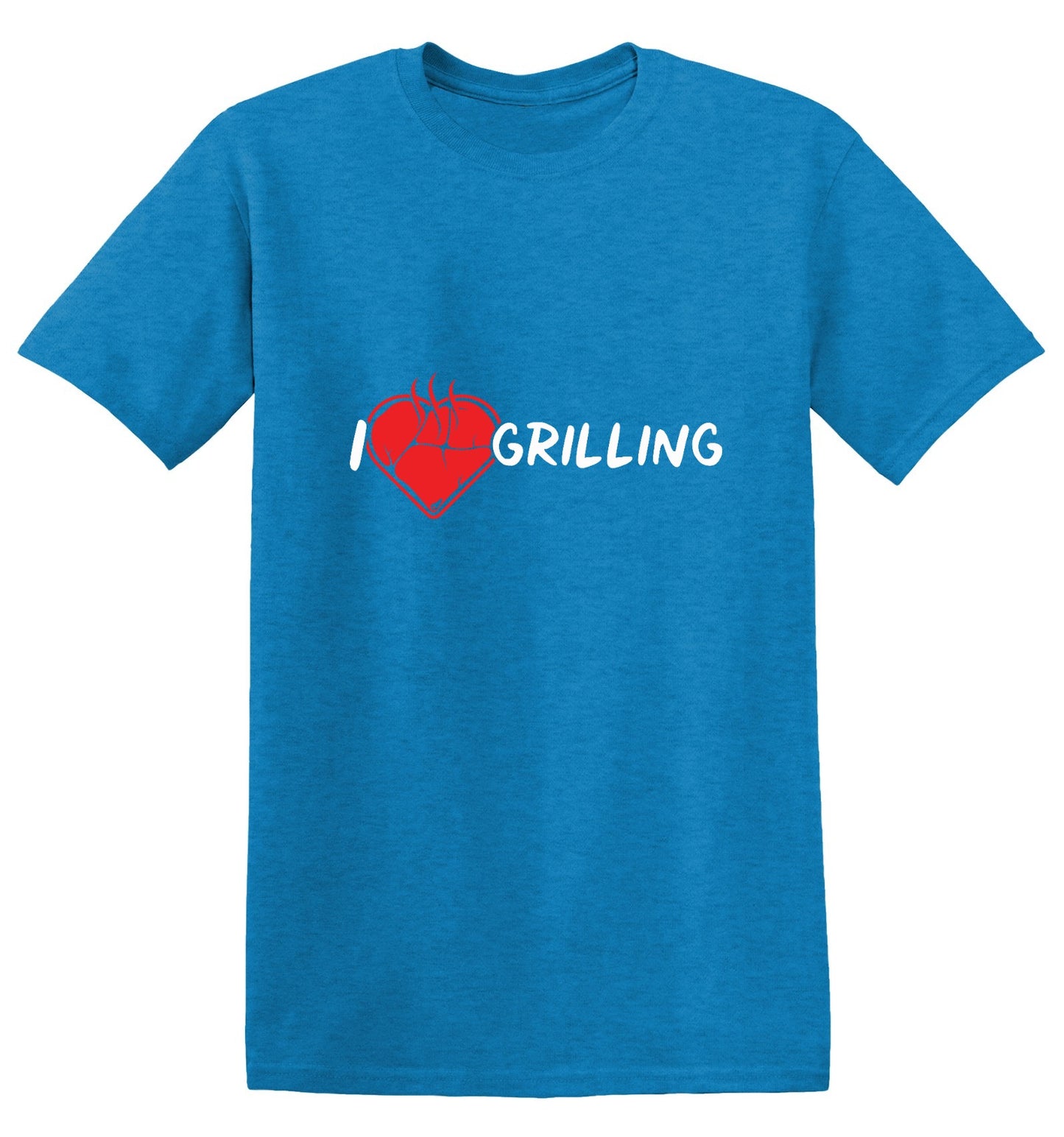 Funny T-Shirts design "I Heart Grilling T-Shirt for '4th of July' - Tall Tee"
