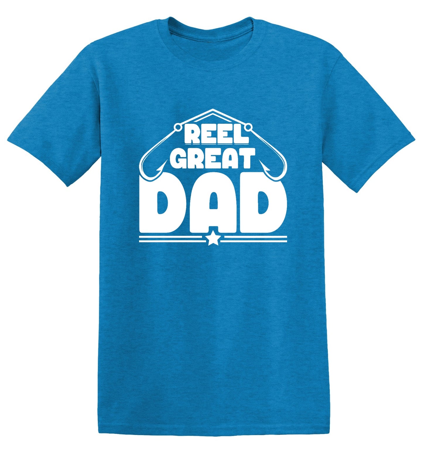 Funny T-Shirts design "Reel Great Dad! - Cute Shirt for Fathers - Ring Spun Tee"