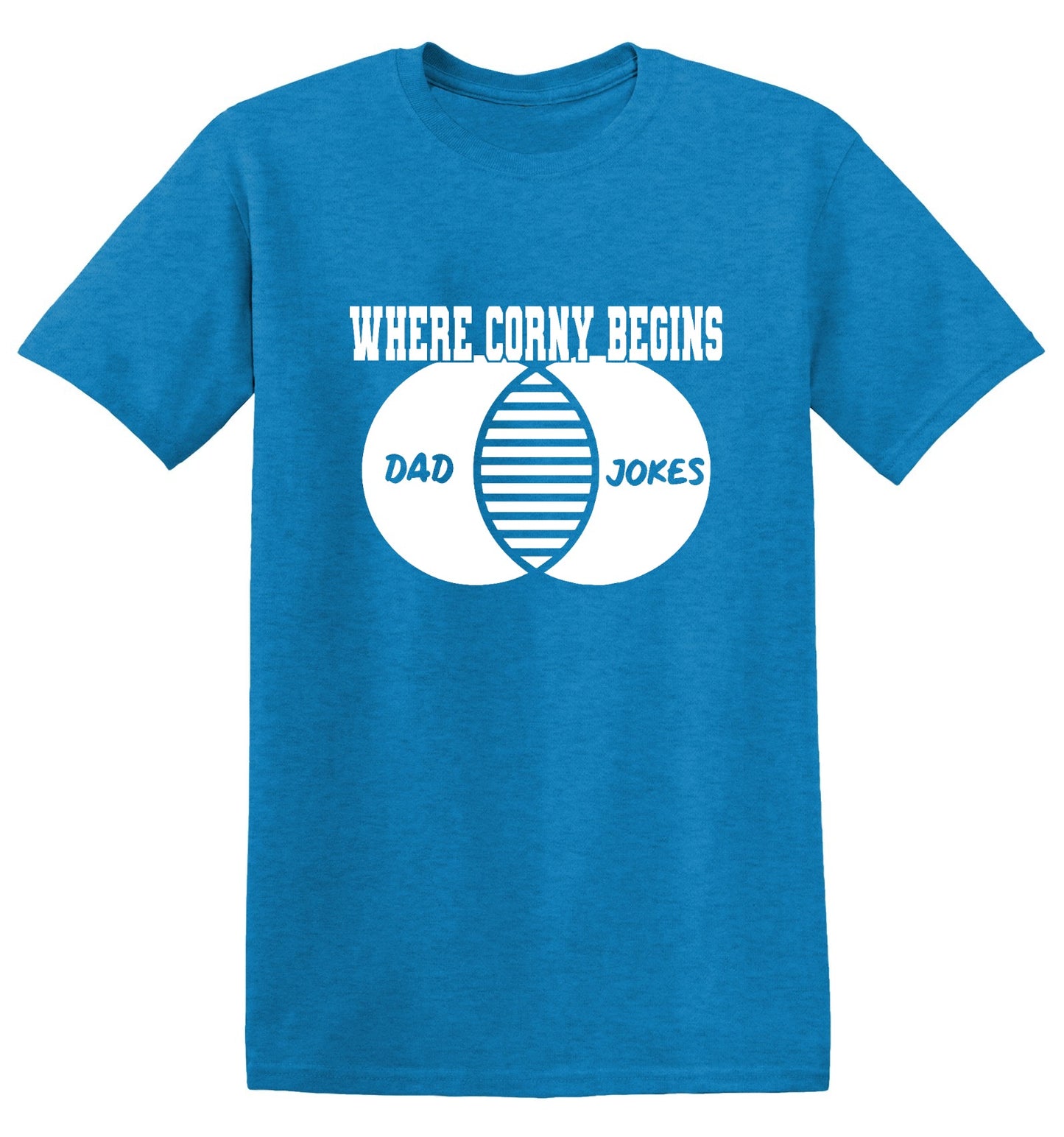 Funny T-Shirts design "Where Corny Begins - Funny Shirt for your Father"