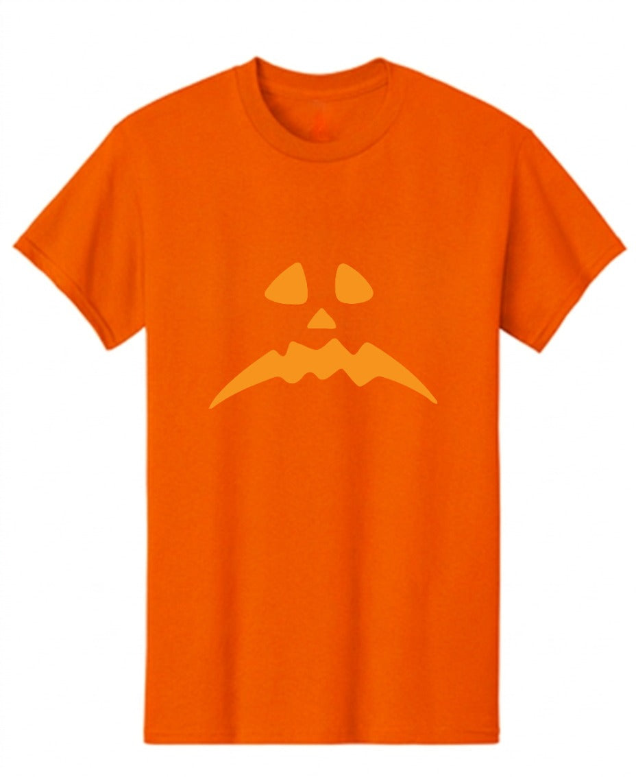 Funny T-Shirts design "Pumpkin Frown T-Shirt - Youth"