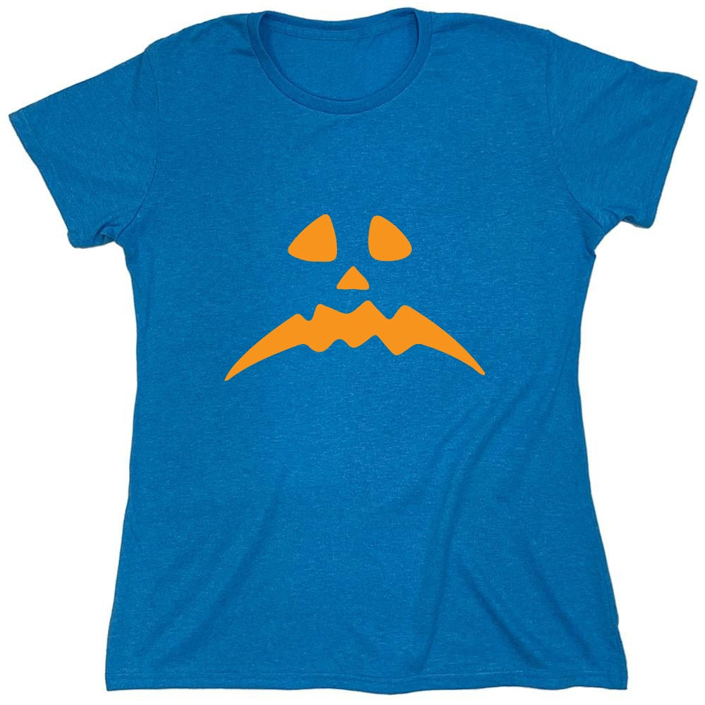 Funny T-Shirts design "Pumpkin Frown T-Shirt - Womens"