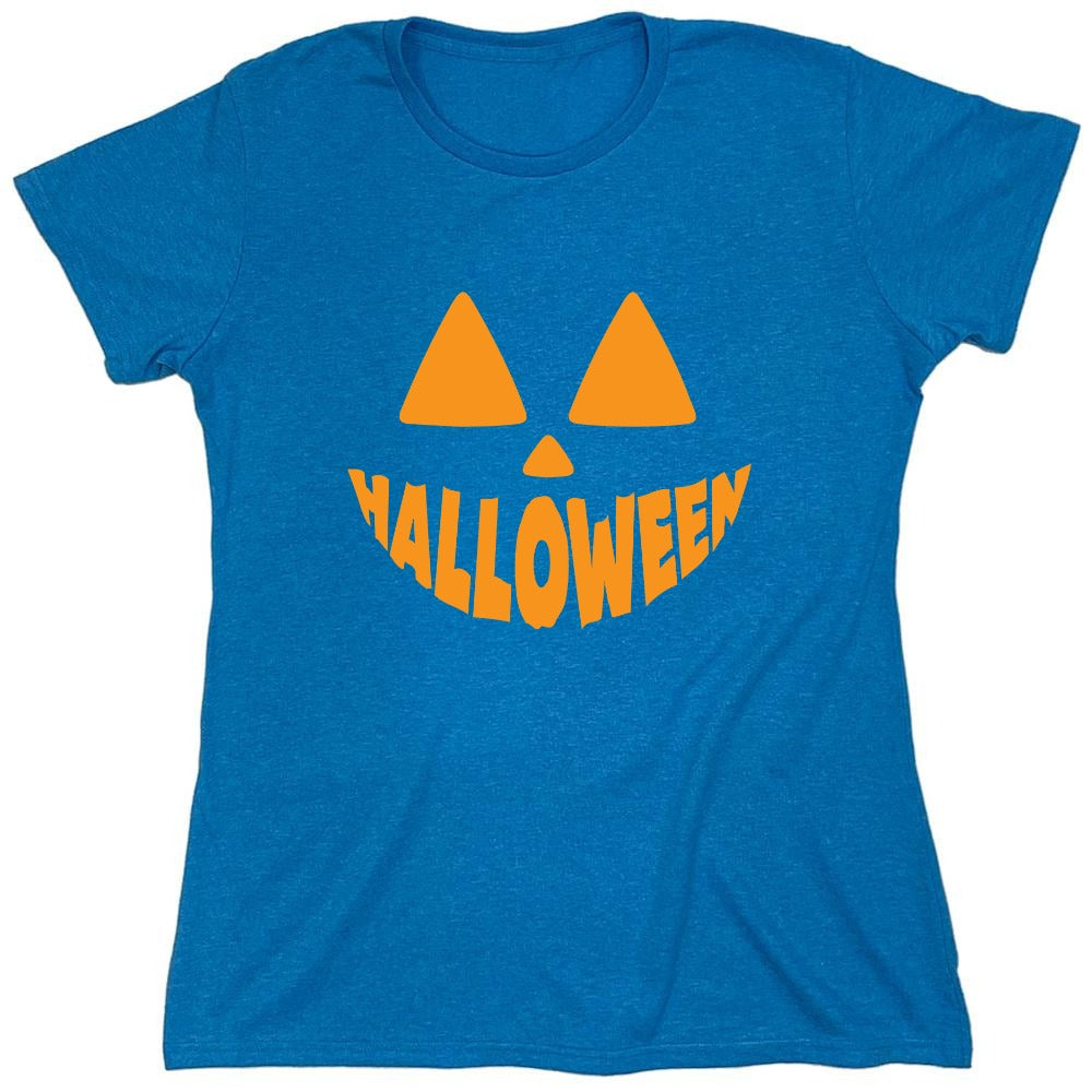 Funny T-Shirts design "Pumpkin Design Halloween T-Shirt - Womens"