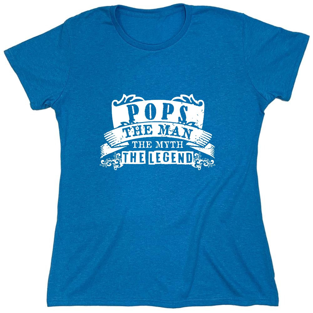 Funny T-Shirts design "Pops, The Man, The Myth - Legendary Father's Shirt - Womens"