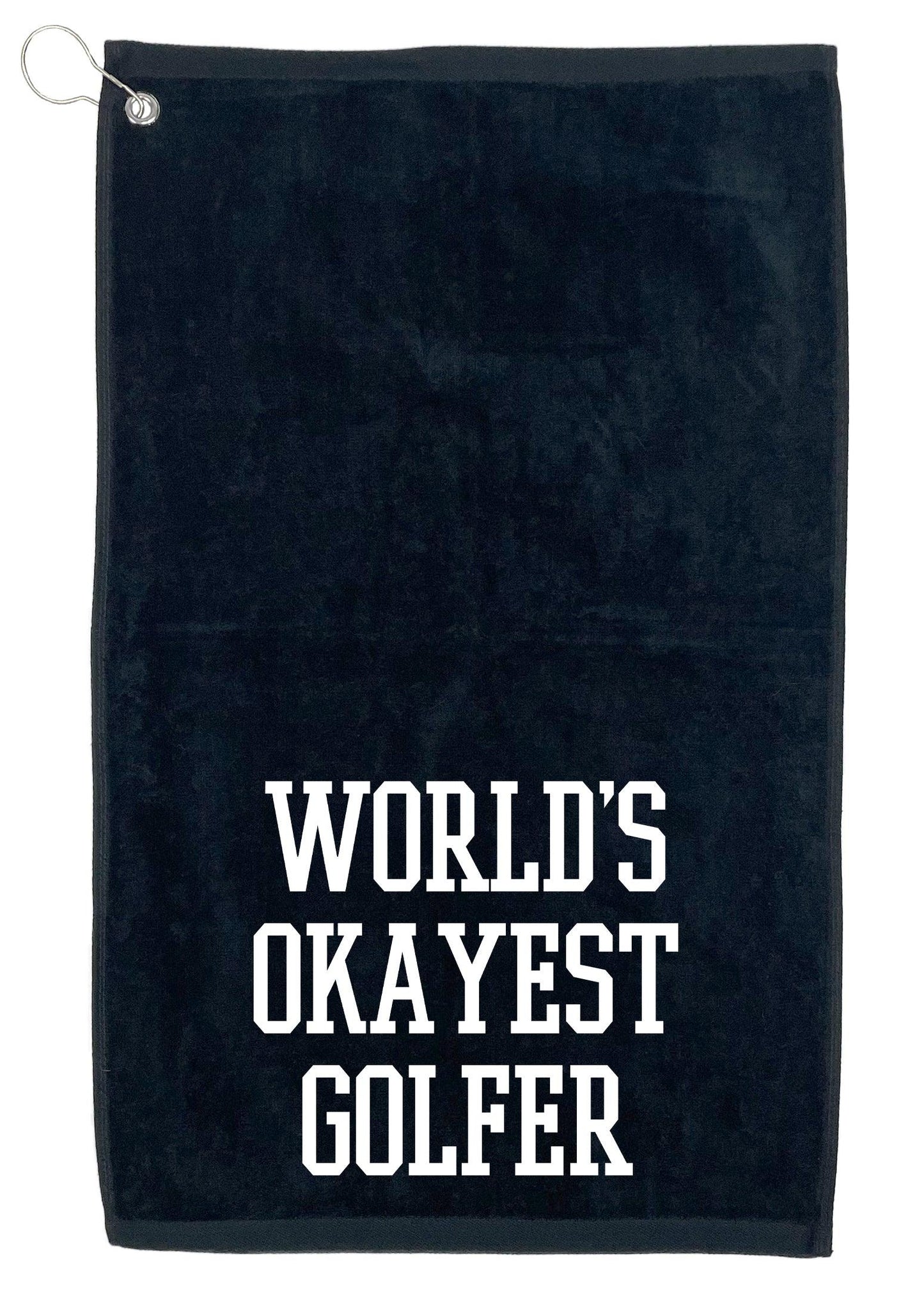 World's Okayest Golfer, Golf Towel - Roadkill T-Shirts