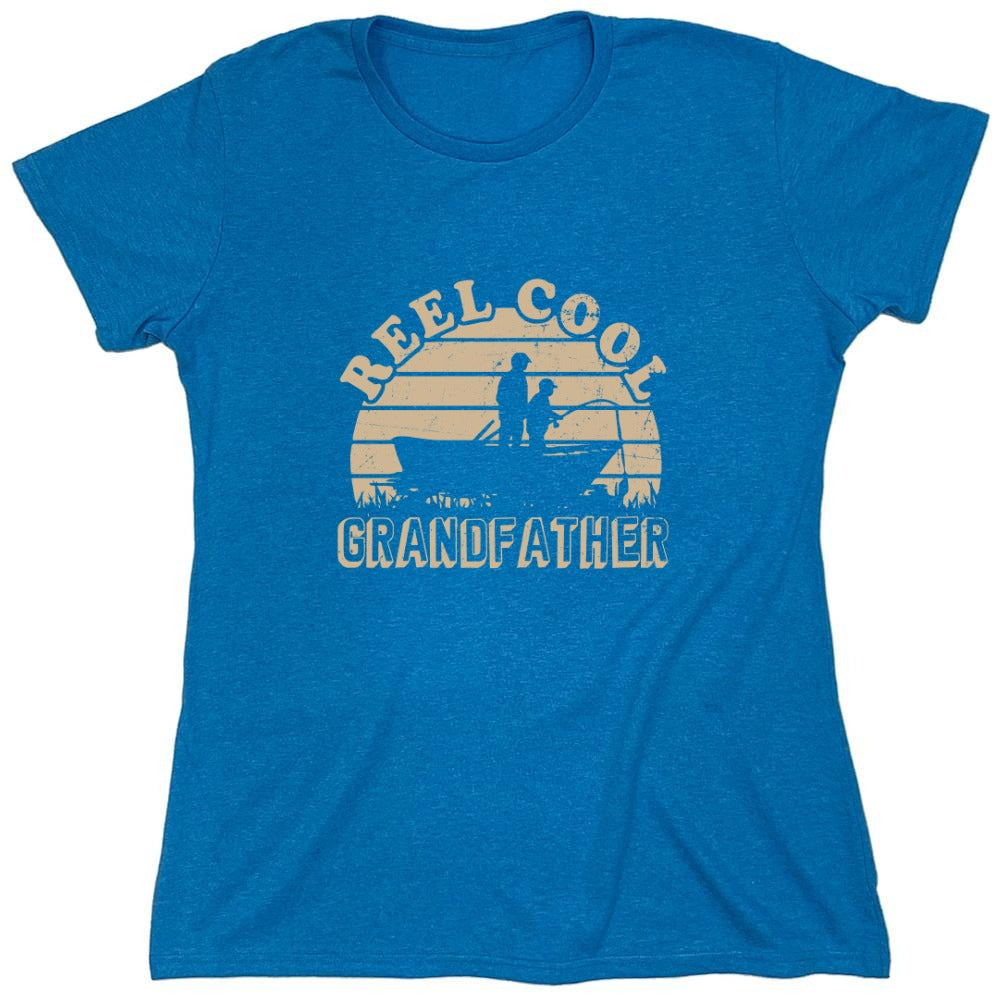 Funny T-Shirts design "Reel Cool Grand Father Shirt - Womens"
