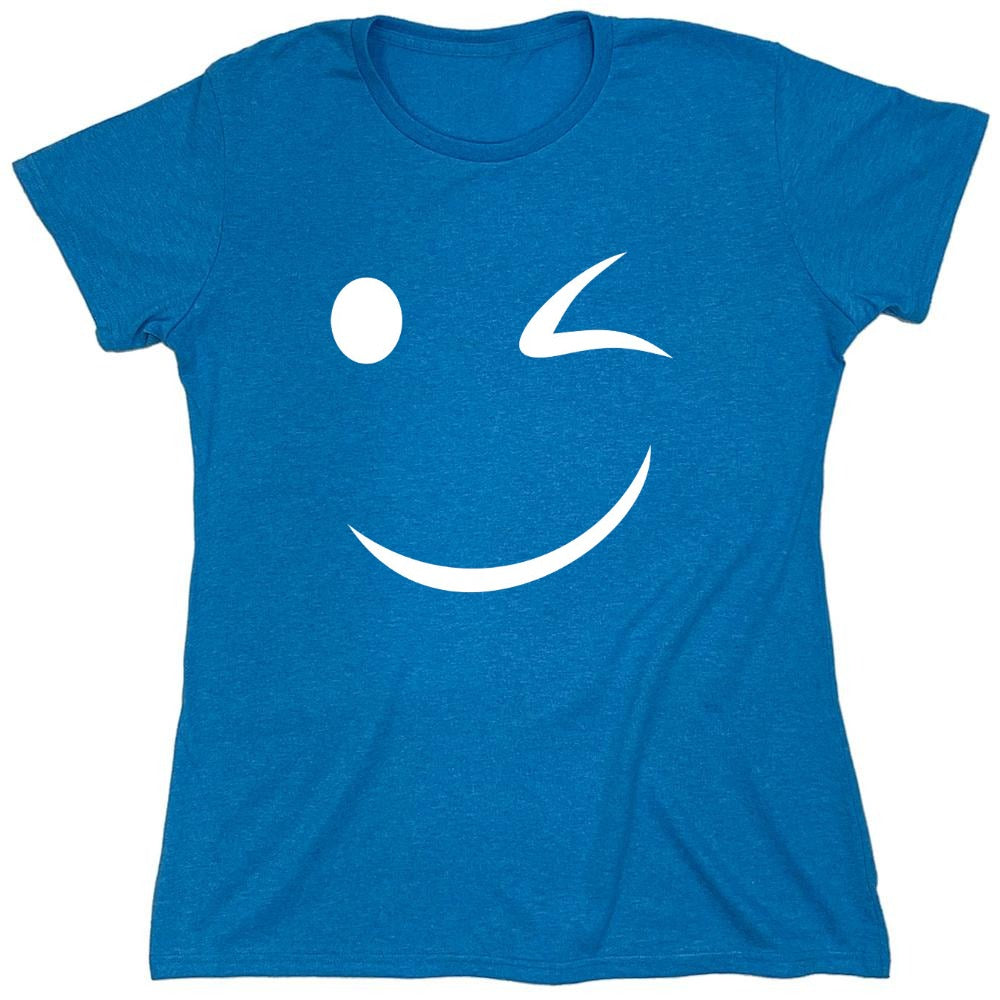 Funny T-Shirts design "Wink Smile - Womens"