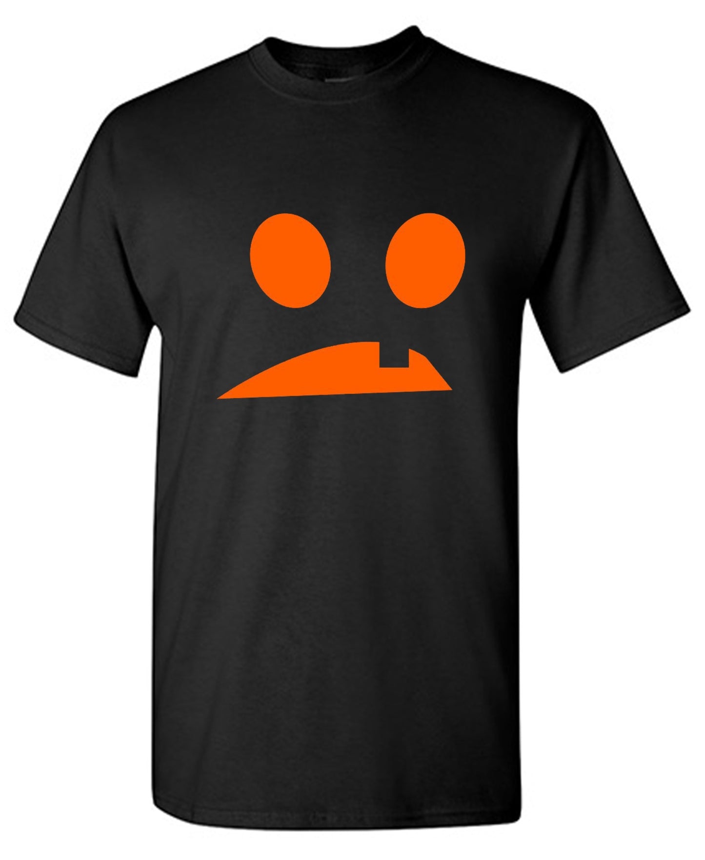 Funny T-Shirts design "Goofy Pumpkin Emoticon"