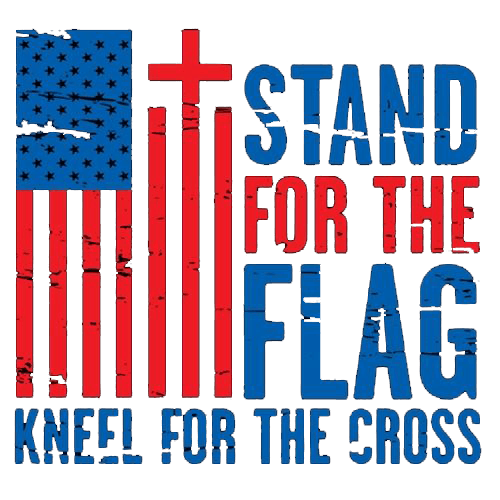 Funny T-Shirts design "Stand For The Flag Kneel For The Cross Shirt!"