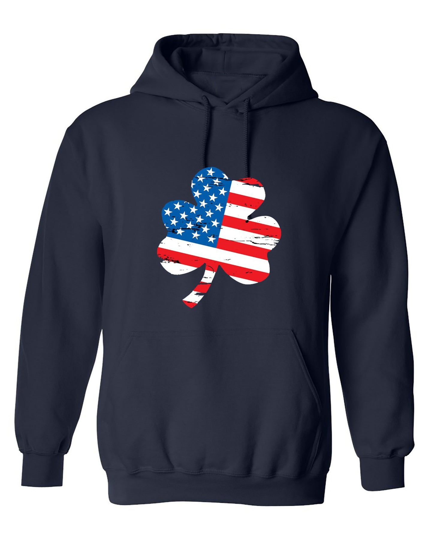 Funny T-Shirts design "Clover Shaped American Flag"