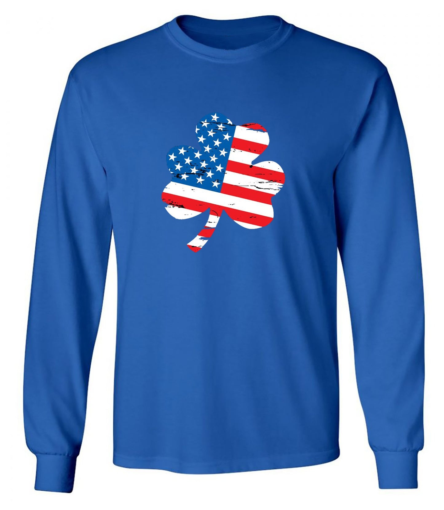 Funny T-Shirts design "Clover Shaped American Flag"
