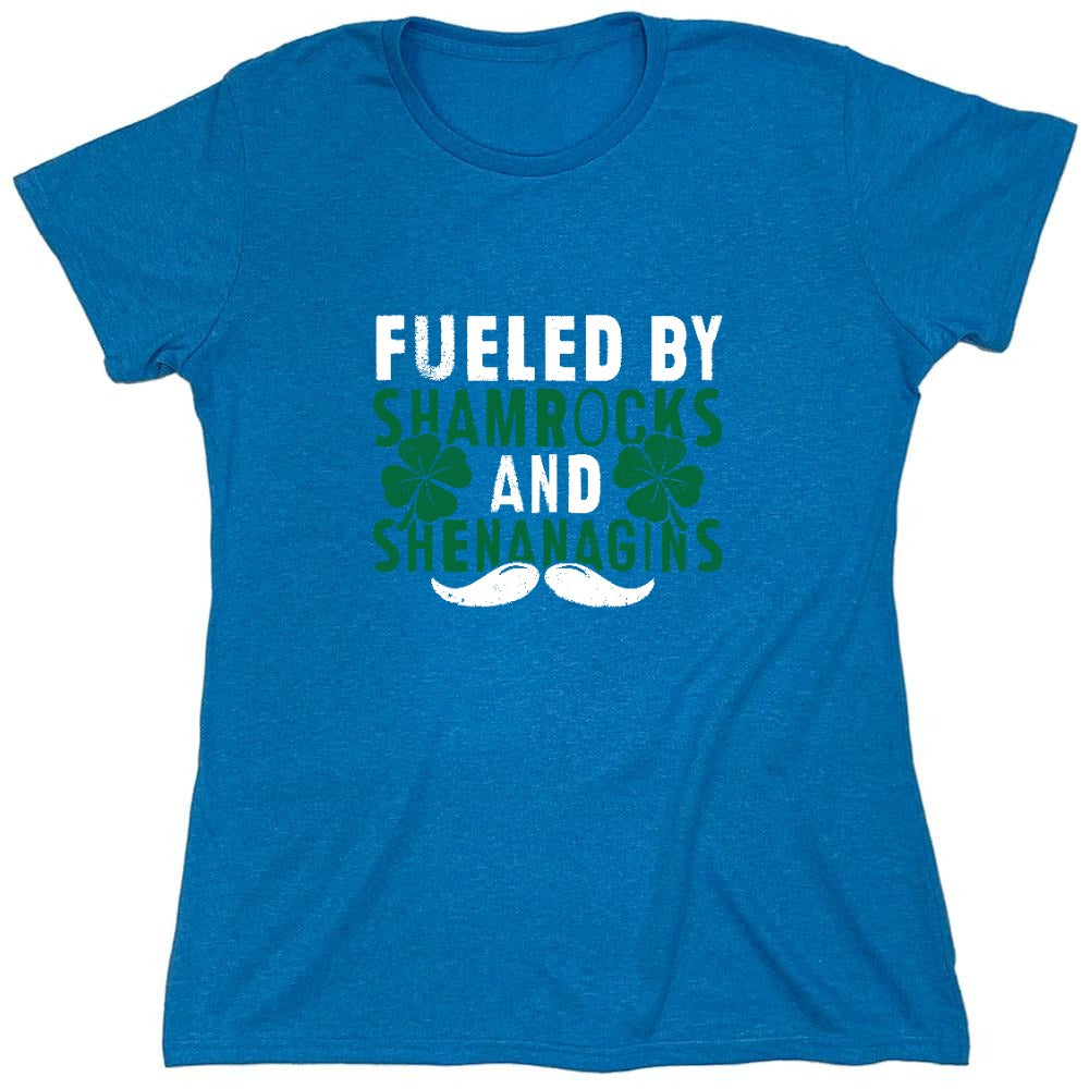Funny T-Shirts design "Fueled by Shamrocks and Shenanagins Shirt - Womens"