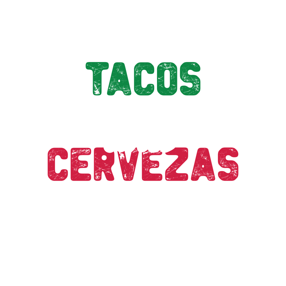 Funny T-Shirts design "Tacos Burritos and Cervezas Funny T-Shirt"
