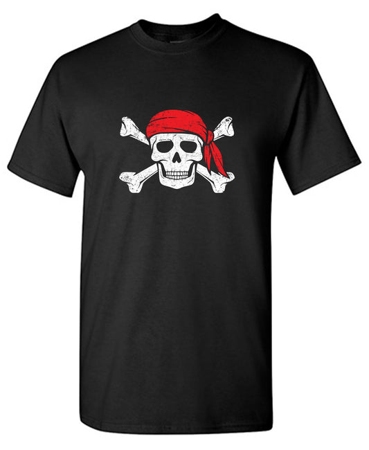 Funny T-Shirts design "Bandana Skull Mens Tee"