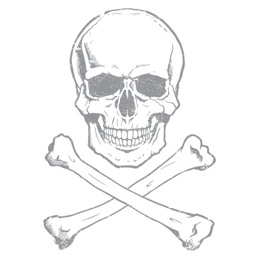 Sketchy Skull Mens Tee Pirate - Roadkill T-Shirts