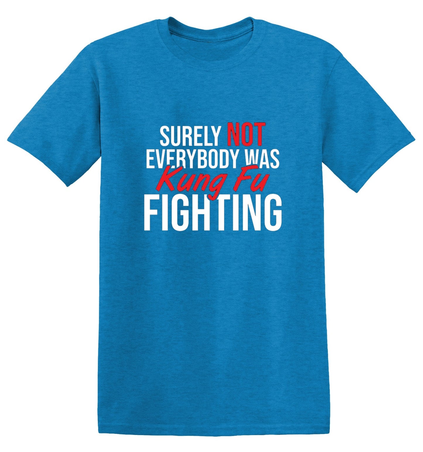 Funny T-Shirts design "Surely Not Everybody Was Kung Fu Fighting"