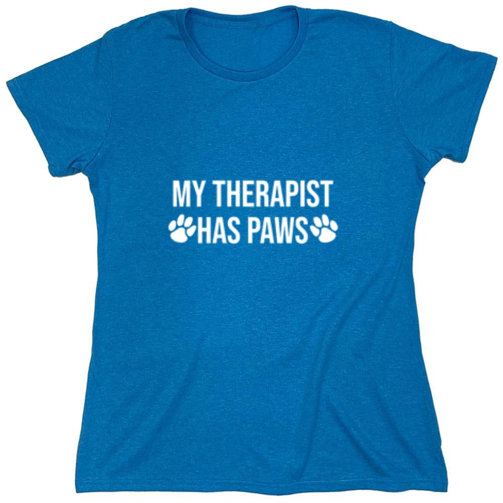Funny T-Shirts design "My Therapist Has Paws - Womens"