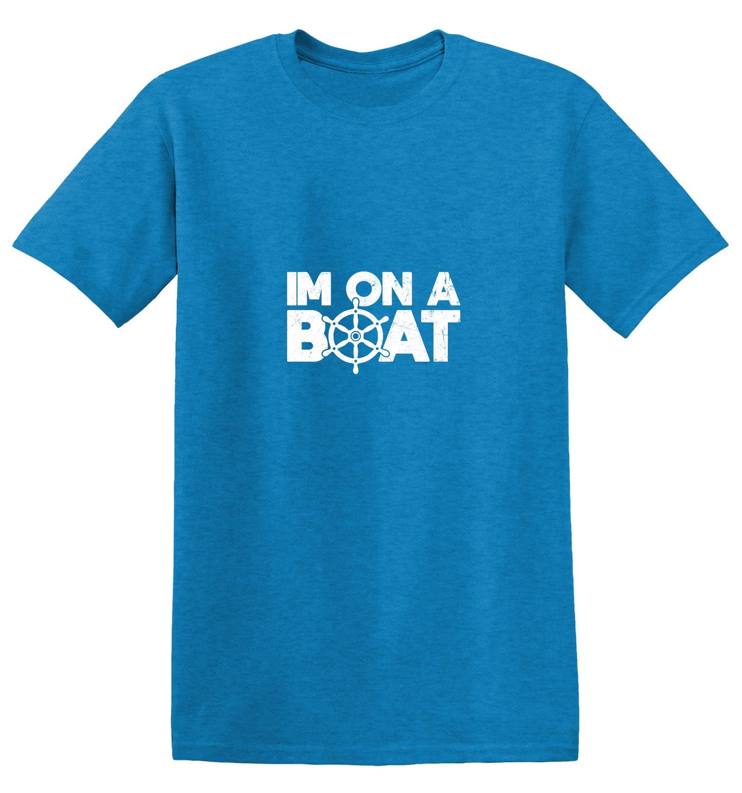 Funny T-Shirts design "I am on a Boat, Mens T-Shirt - Tall Tee"