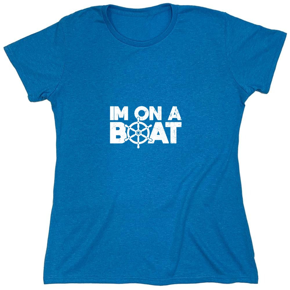 Funny T-Shirts design "I am on a Boat, Mens T-Shirt - Womens"