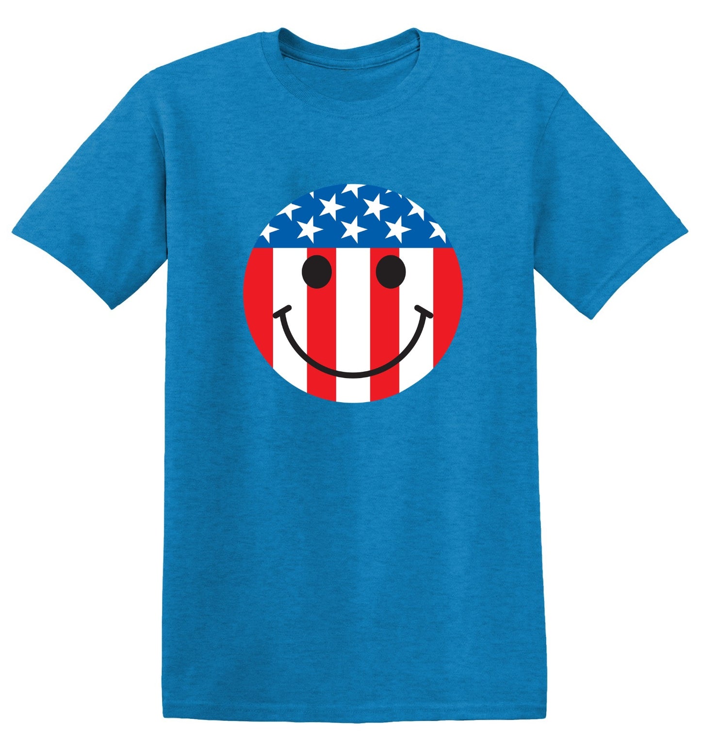 Funny T-Shirts design "American Flag Smile - Patriotic Shirt"