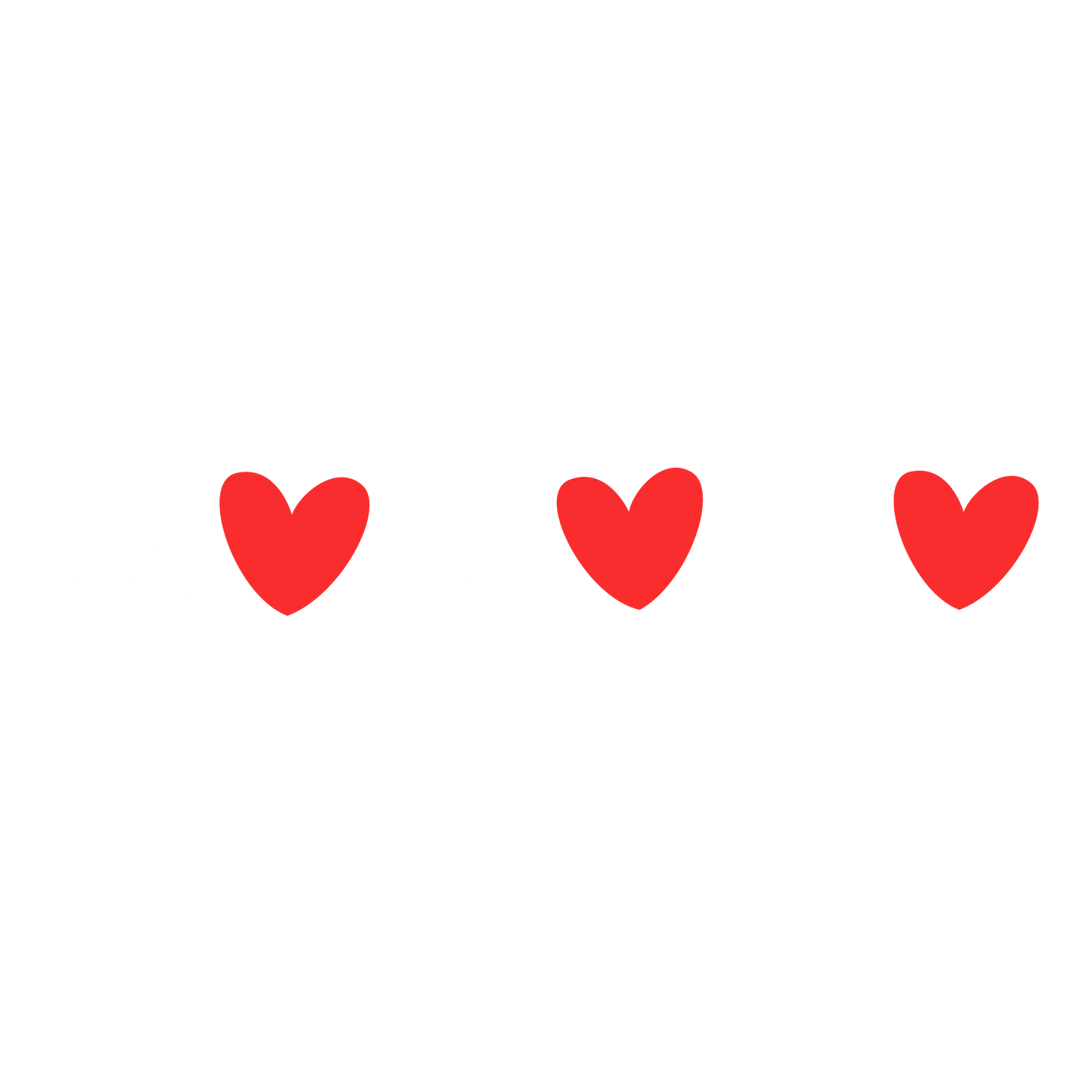Funny T-Shirts design "XheartXheartXheart T-Shirt"