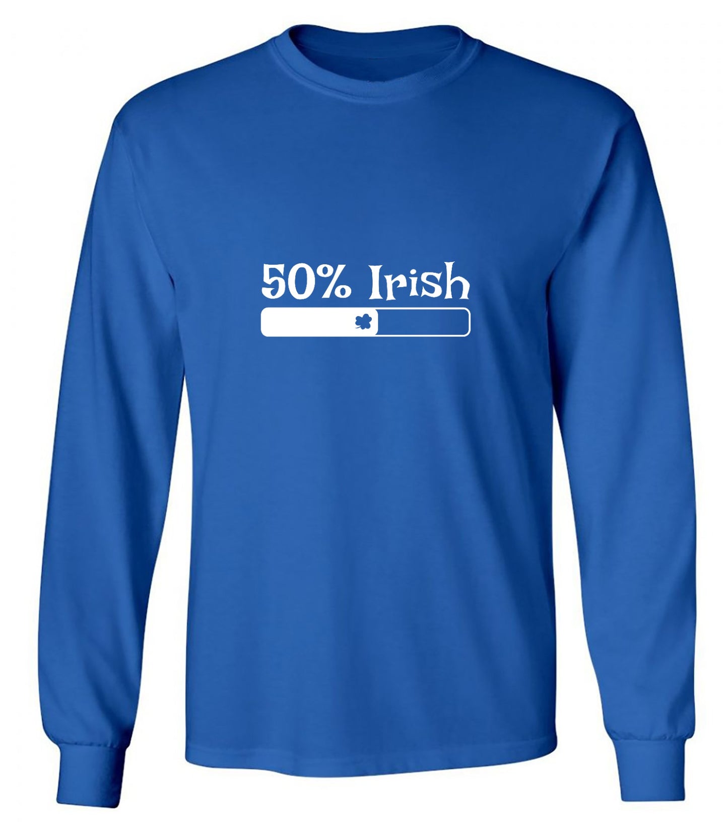 Funny T-Shirts design "50% Irish T-Shirt - Long Sleeve"