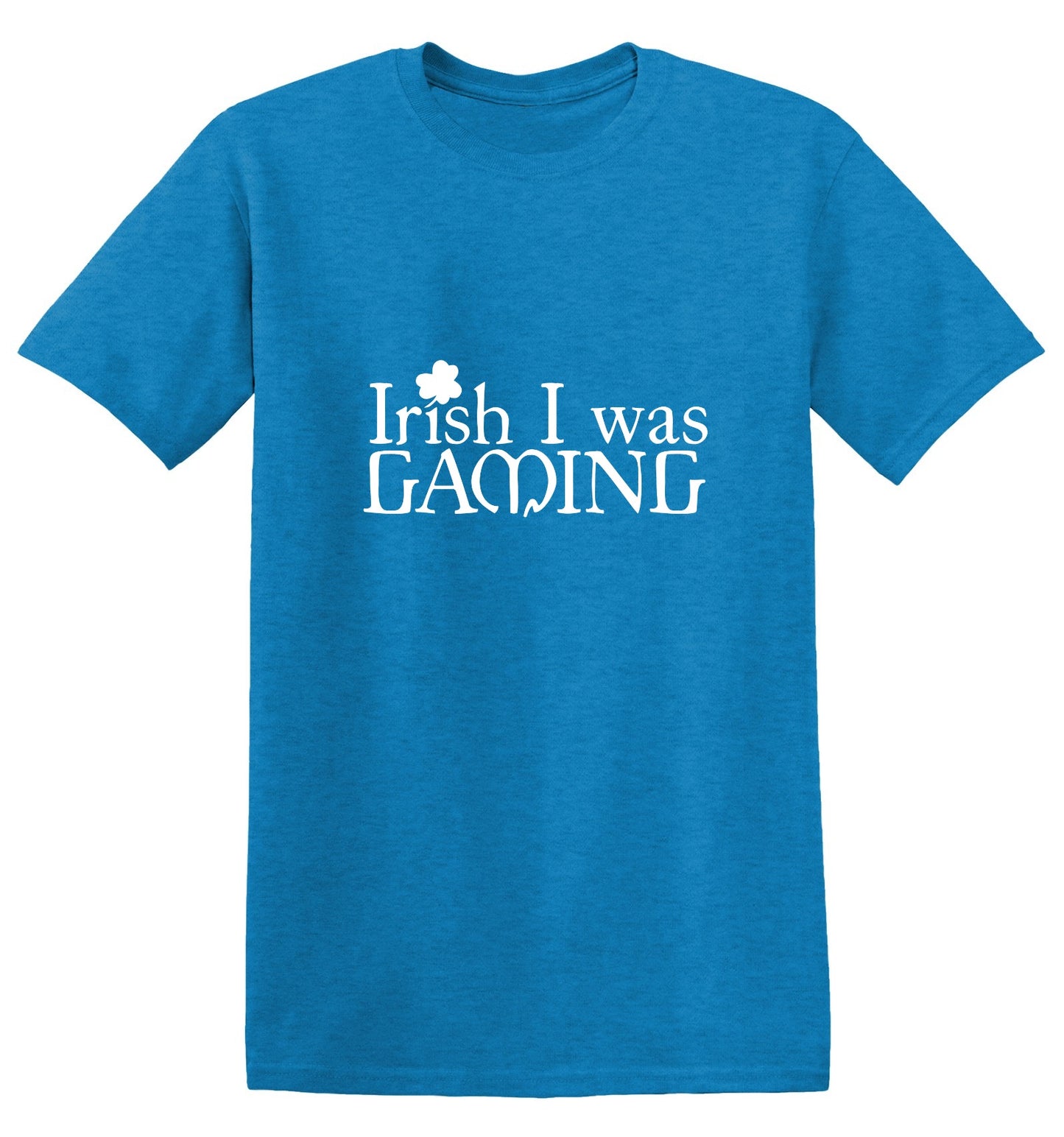 Funny T-Shirts design "Irish I was Gaming T-Shirt - Tall Tee"
