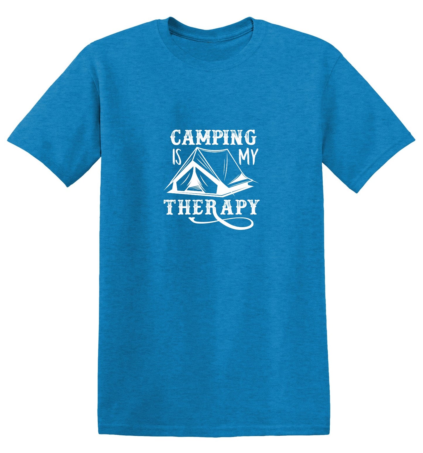 Funny T-Shirts design "Camping is my Therapy Shirt"