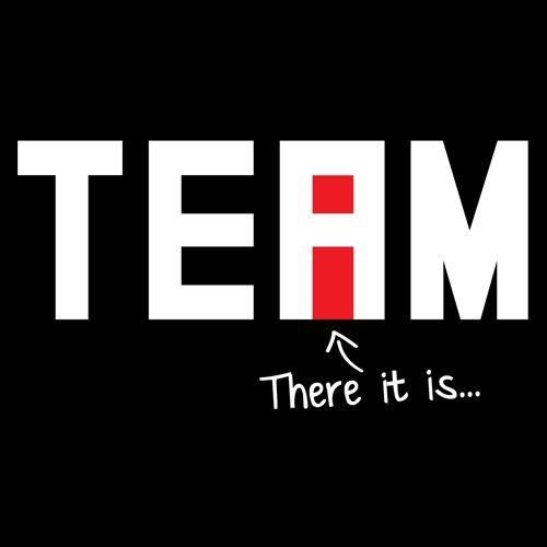 Funny T-Shirts design "I Found The "I" In Team T-Shirt"