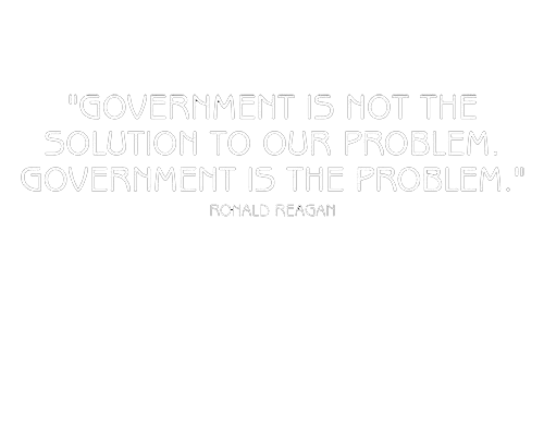 Funny T-Shirts design "Government Is Not The Solution To Our Problem, Government Is The Problem"