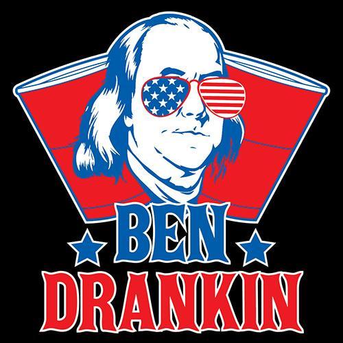 Funny T-Shirts design "Ben Drankin - Hilarious 4th of July T-Shirt"