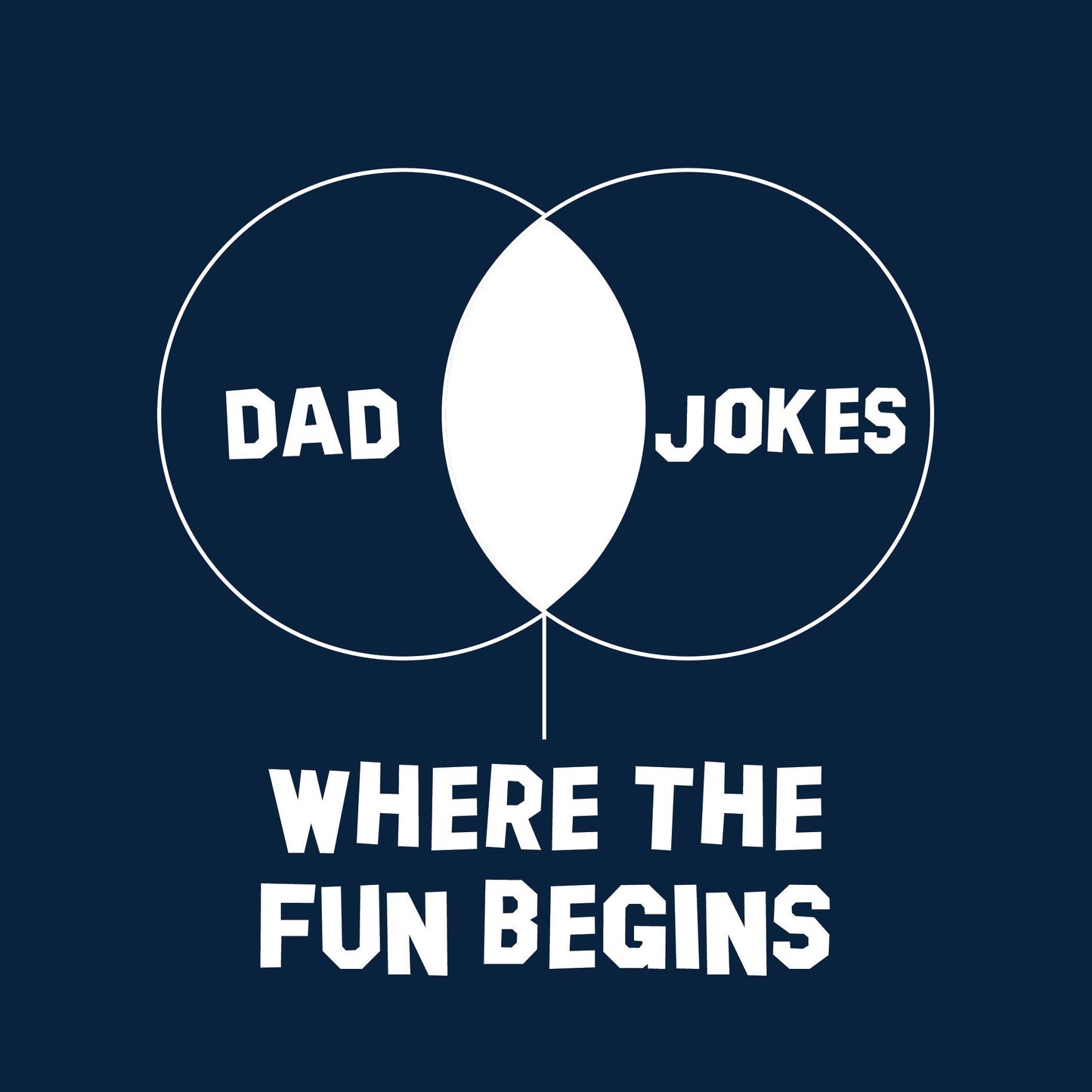 Funny T-Shirts design "Dad Jokes where the fun begins"