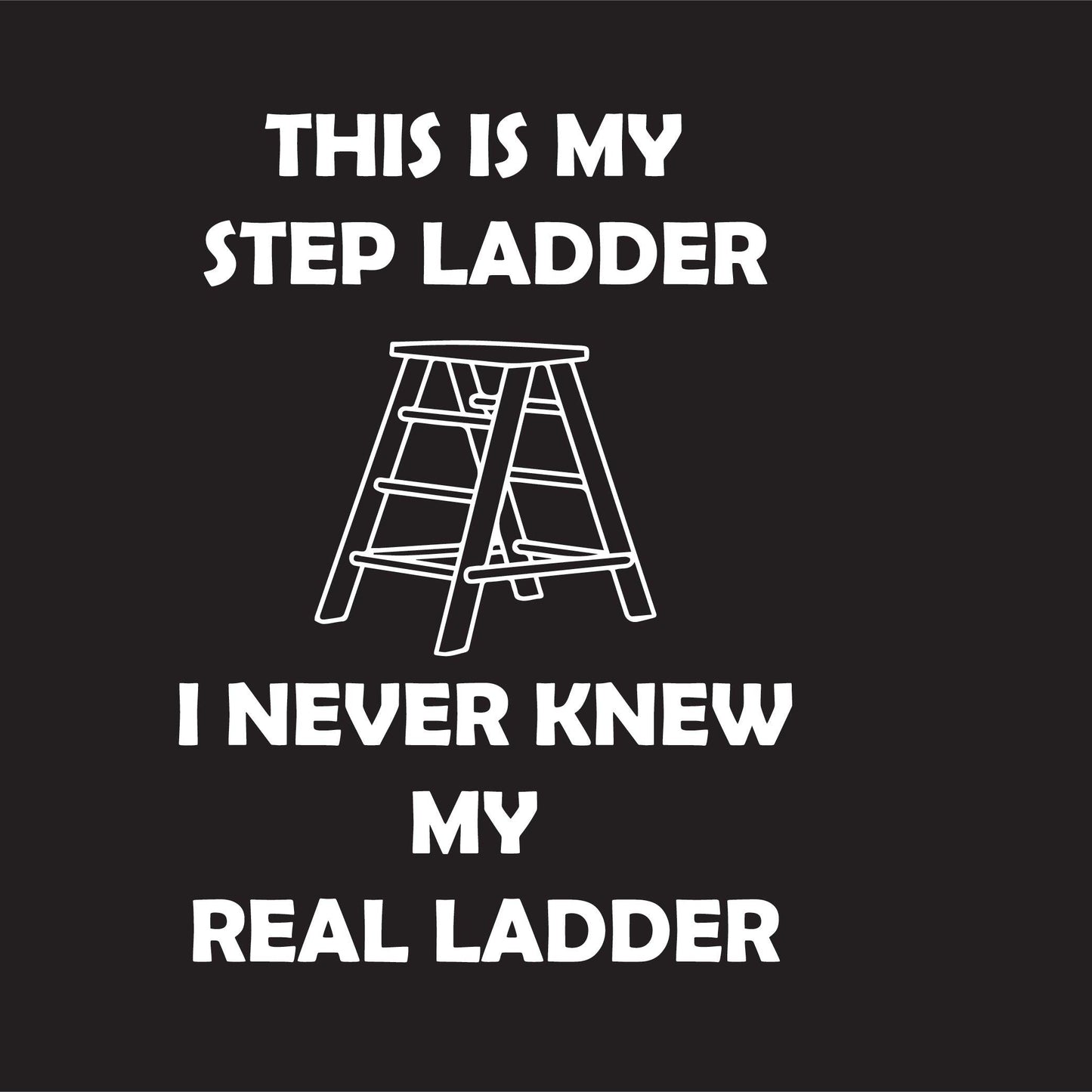 Funny T-Shirts design "This Is My Step Ladder"