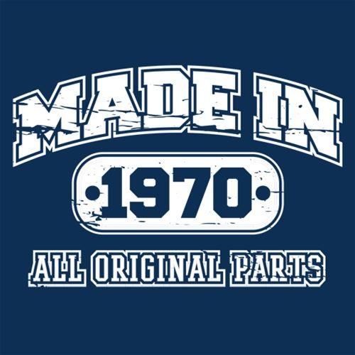 Funny T-Shirts design "Made in 1970 All Original Parts"