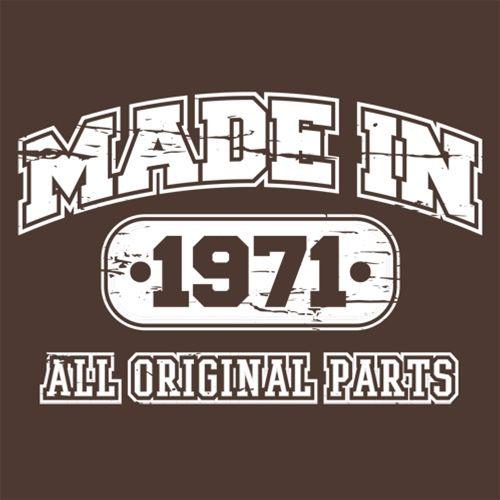Funny T-Shirts design "Made in 1971 All Original Parts"