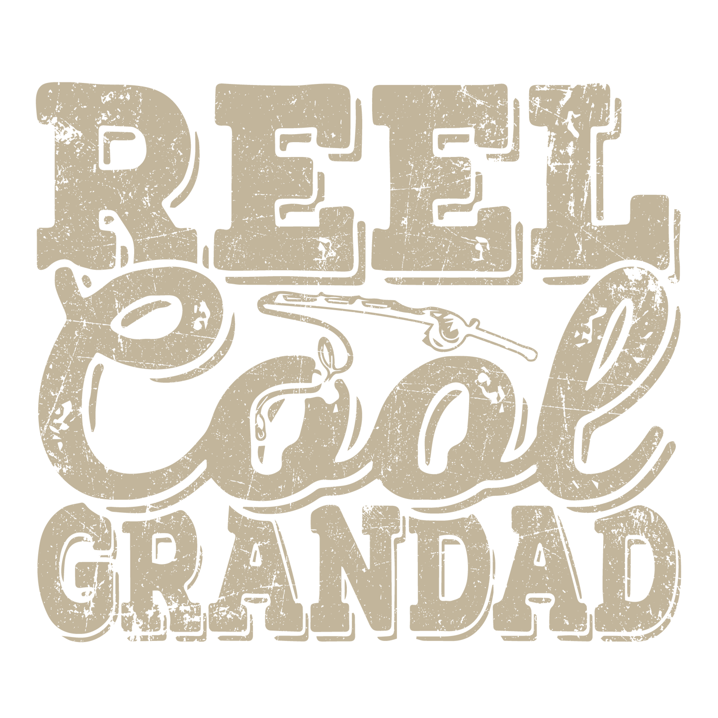 Funny T-Shirts design "Reel Cool Grandad Fathers Day T Shirt"