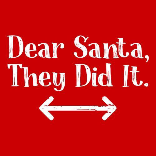 Funny T-Shirts design "Dear Santa They Did It"