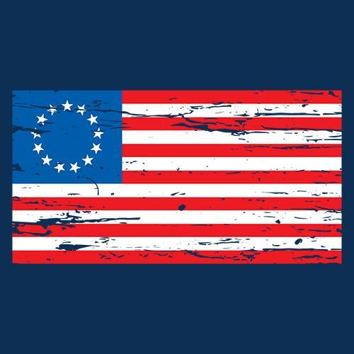 Funny T-Shirts design "American Betsy Flag T-Shirt for 4th of July"